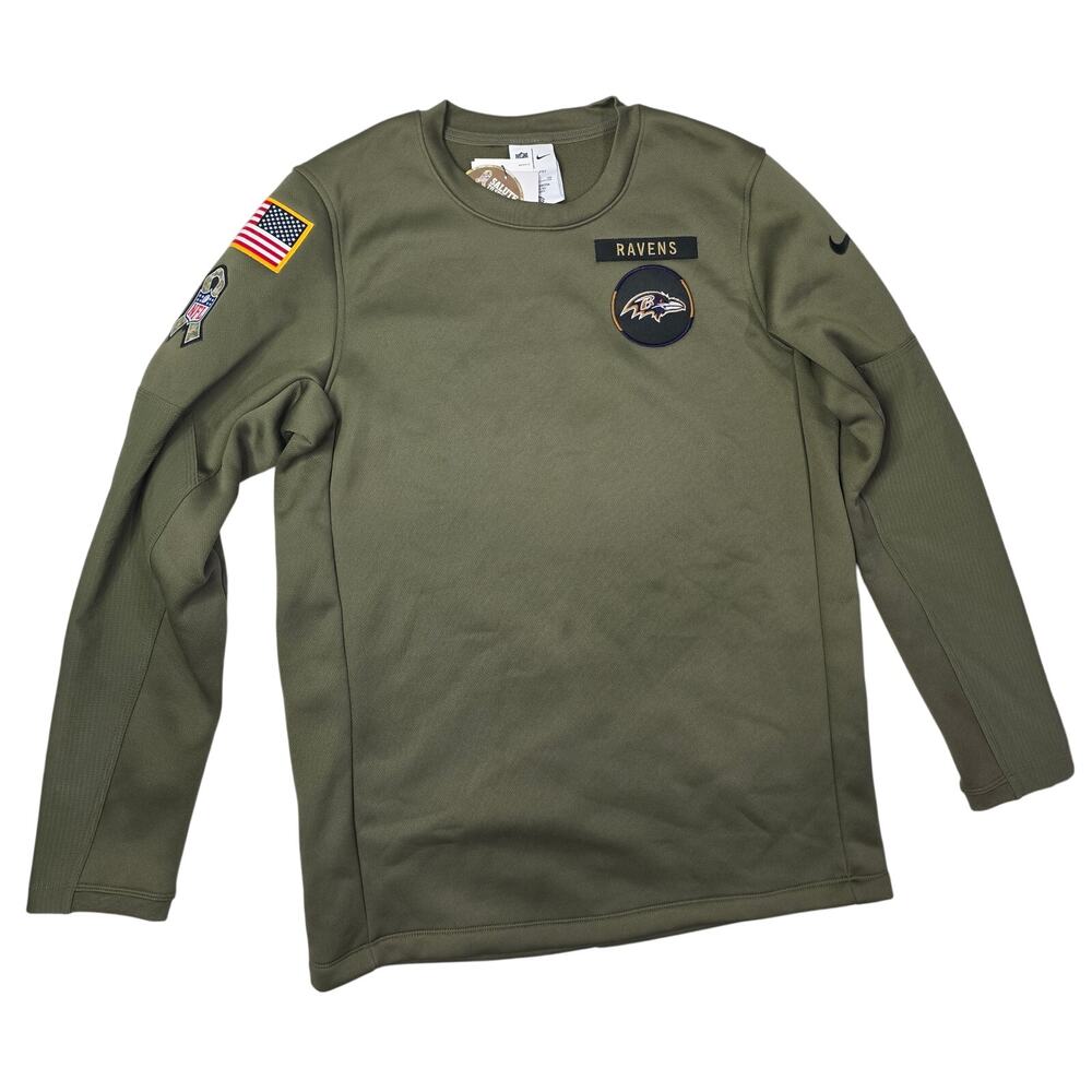 NWT Nike NFL Baltimore Ravens Salute to Service Therma-FIT Crew Men's Small
